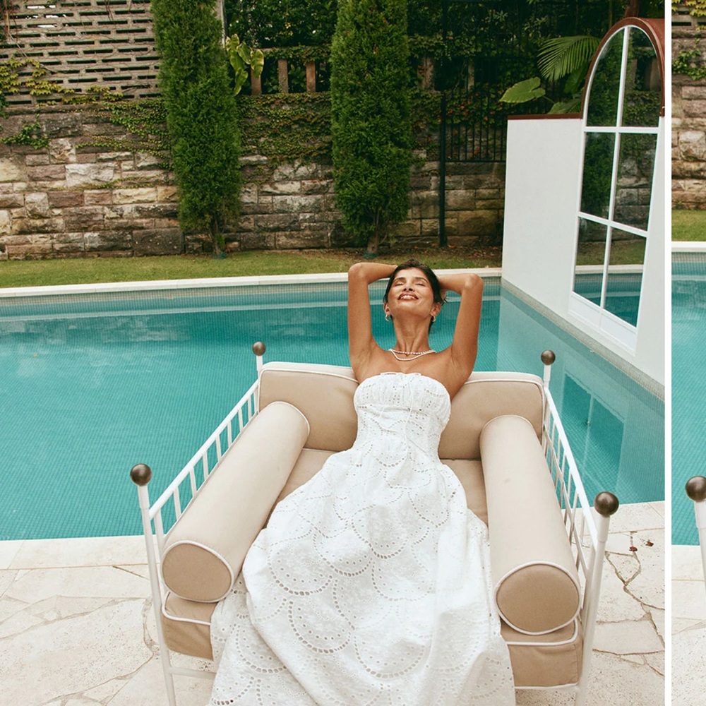 Sabo Skirt White Eyelet Maxi Dress